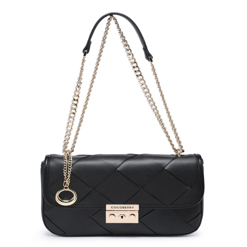 Cocoberry dark green Quilted Chain Shoulder Bag with Gold Lock gallery image 5